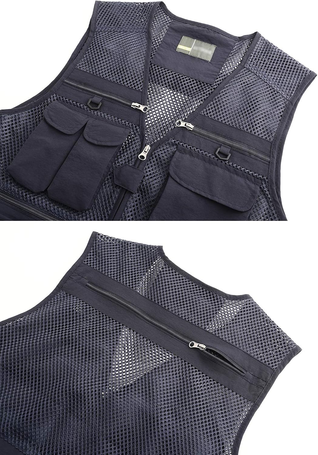 Hbufnha Outdoor Fishing Hunting Vest Multi Pockets Work Cargo Jacket