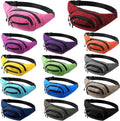 Kajaia 14 Pcs Fanny Pack Bulk Waterproof Waist,Classic Style,Mixed Color