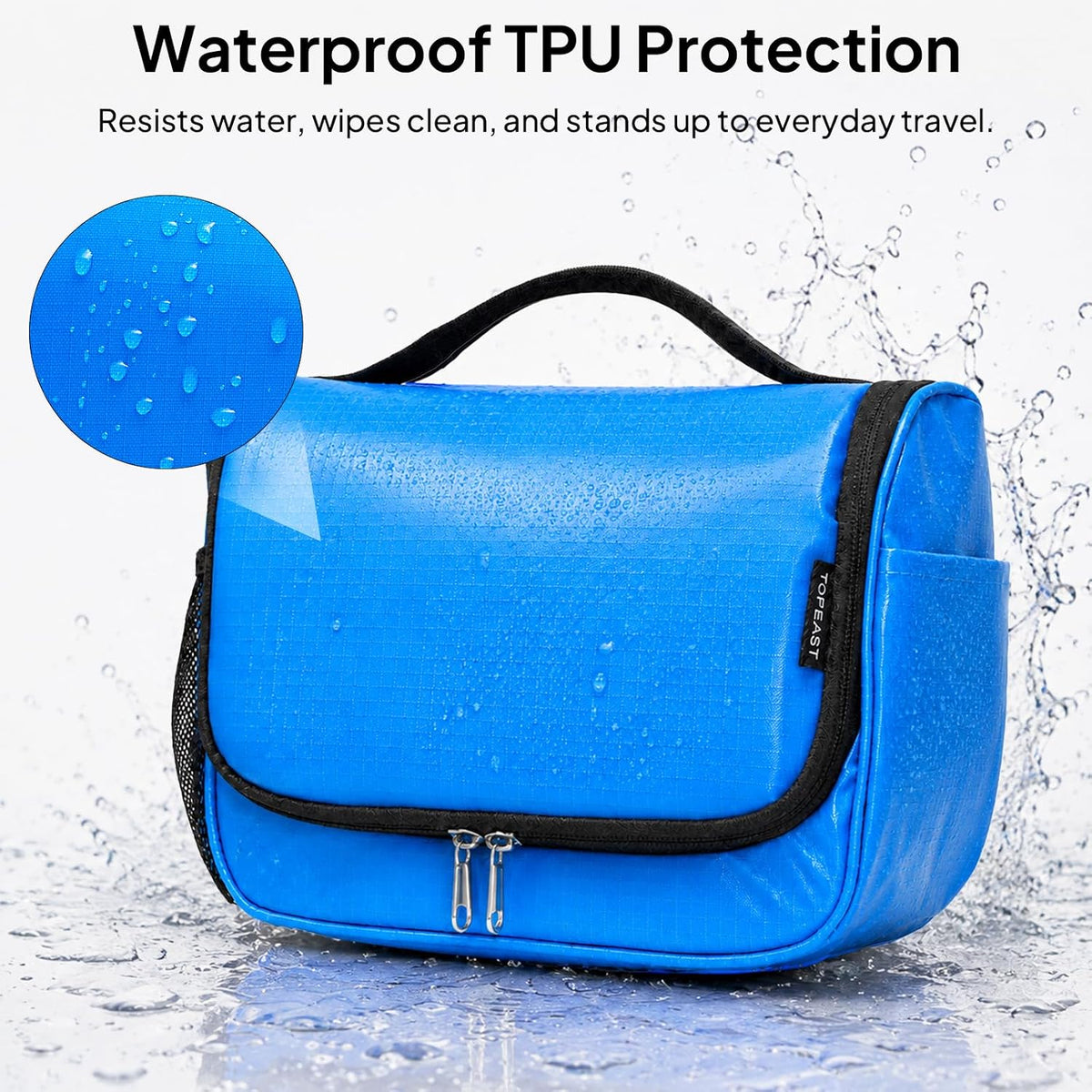 Travel Toiletry Bag for Women & Men, Waterproof Hanging Makeup Organizer