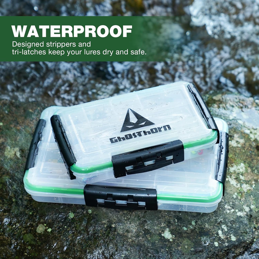 Ghosthorn Waterproof Fishing Tackle Box Organizer 3700 Lure Storage 3 Pack
