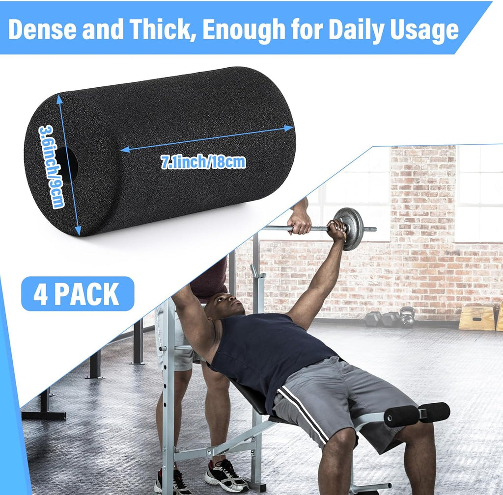 Deekin 4 Pcs Foam Foot Pad Rollers Tube Cover, 1 x 3.54 x 7.1 Inches