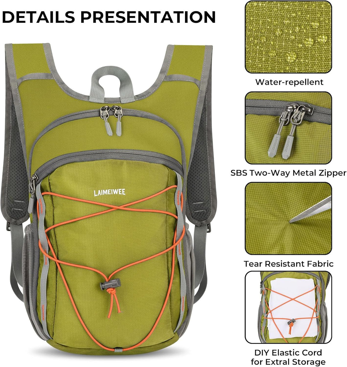 Small Hiking Backpack 13L Lightweight Foldable Travel Daypack for Men Women