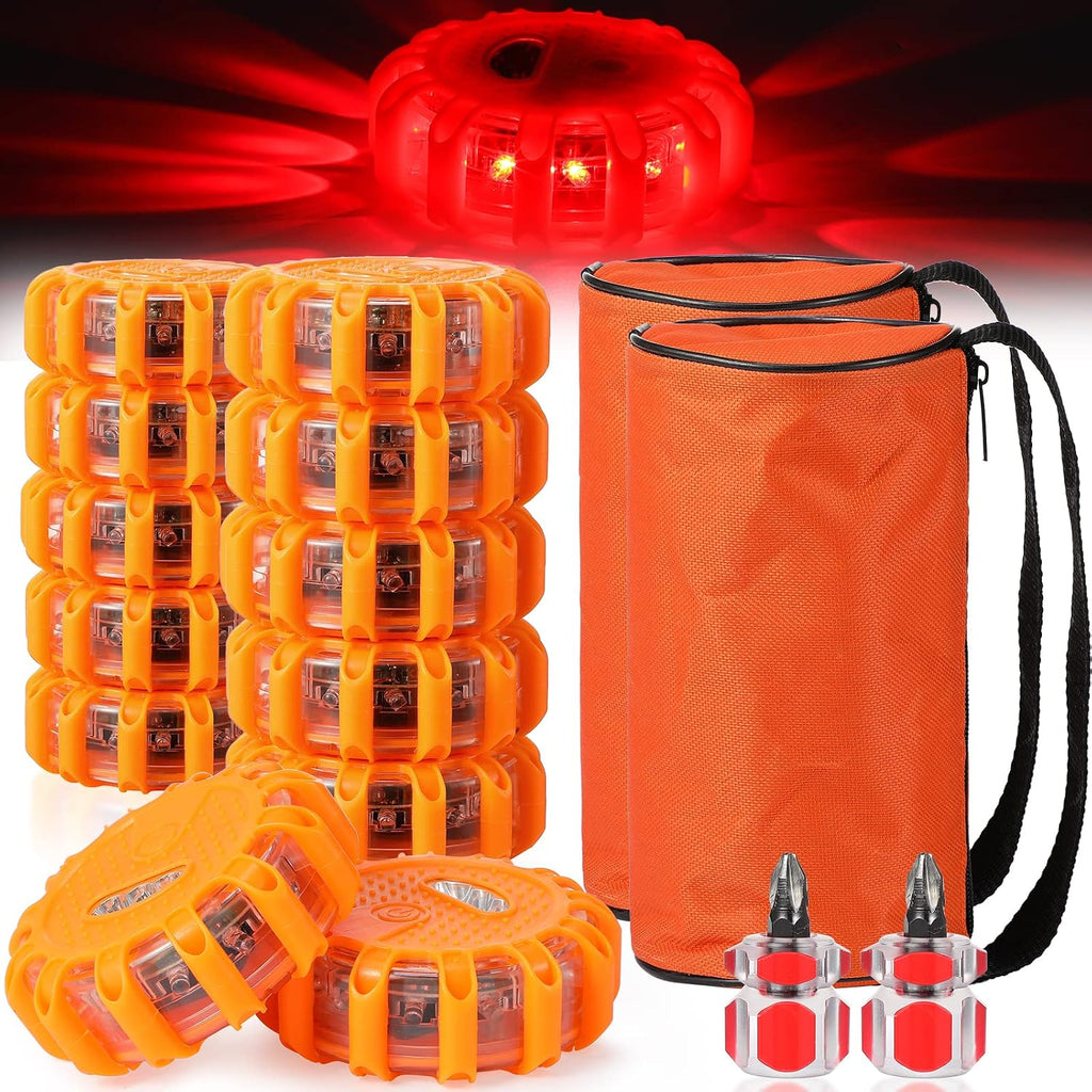 Tallew 8 Pack LED Emergency Road Flares Safety Warning Lights Magnetic