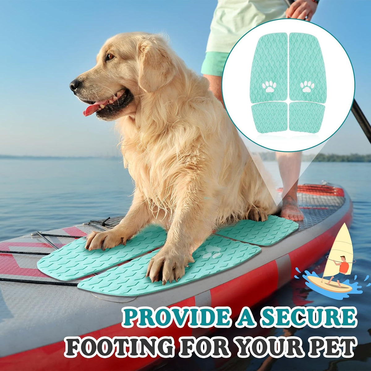 Drydiet Dog Traction Pad Dog Paddle Board Kayak Accessories