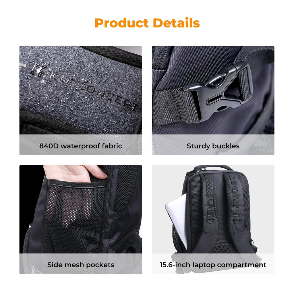 K&F CONCEPT Camera Backpack,25L Large Capacity Camera Bag for Photographers