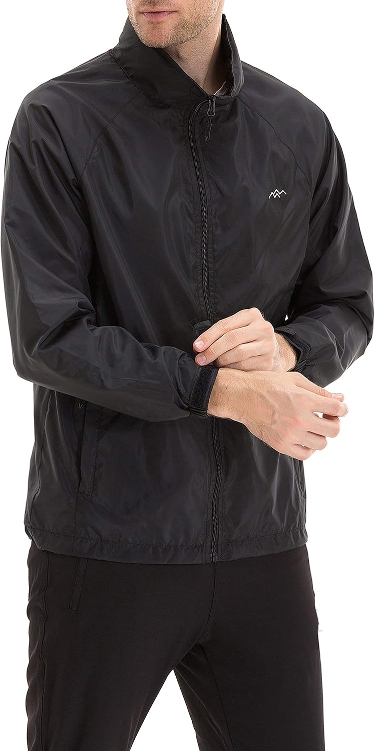 TRAILSIDE SUPPLY CO. Men's Lightweight Packable Windbreaker Jacket