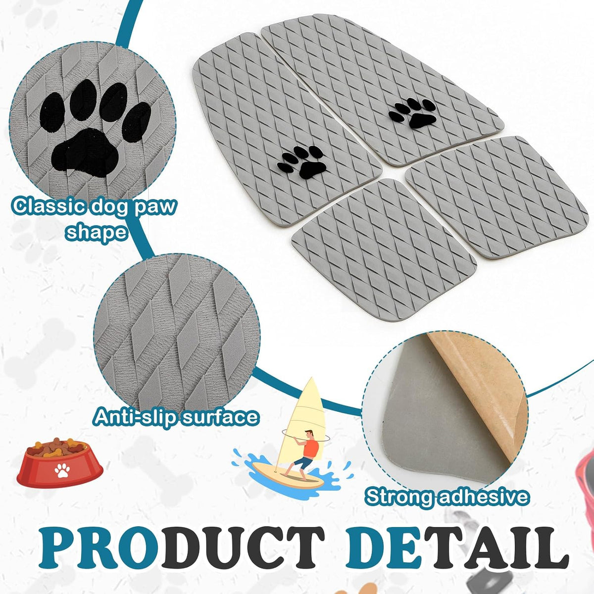 Drydiet Dog Traction Pad Dog Paddle Board Kayak Accessories