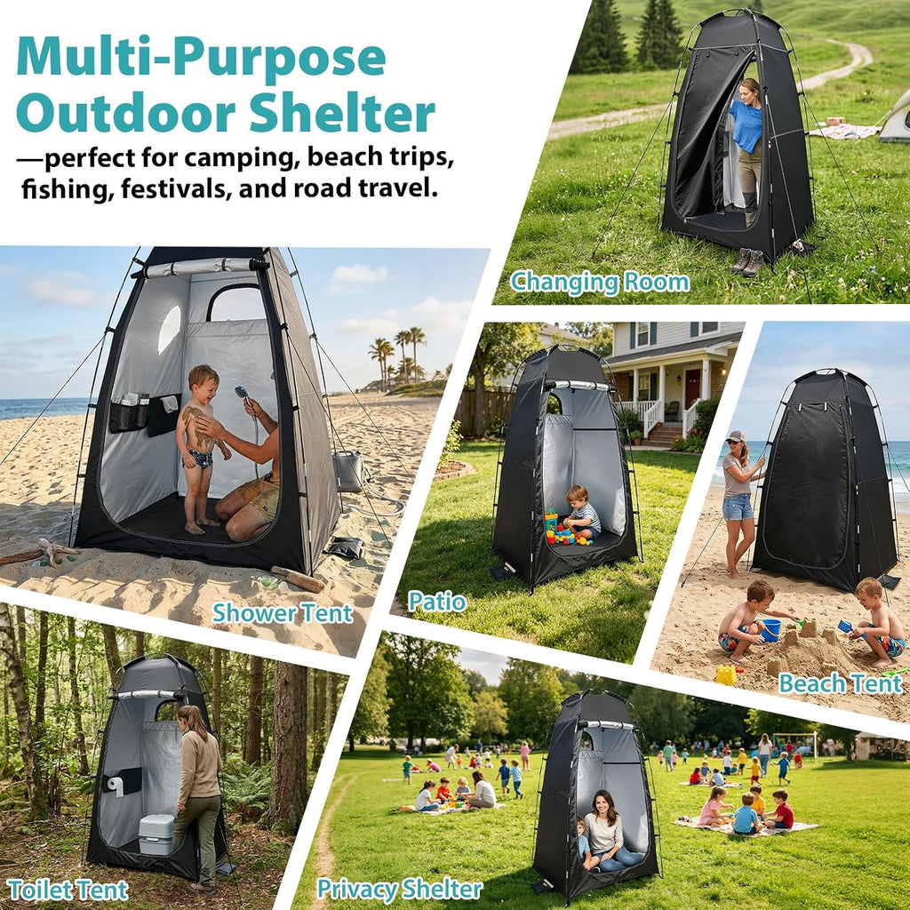 Shower Tent for Camping,82.7” Tall, UPF 50+ Portable Privacy Sun Shelter