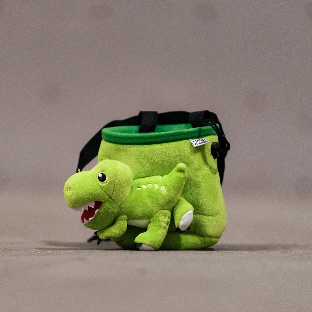 T-Rex Dinosaur Rock Climbing Chalk Bag - Cute Novelty Design for Climbers