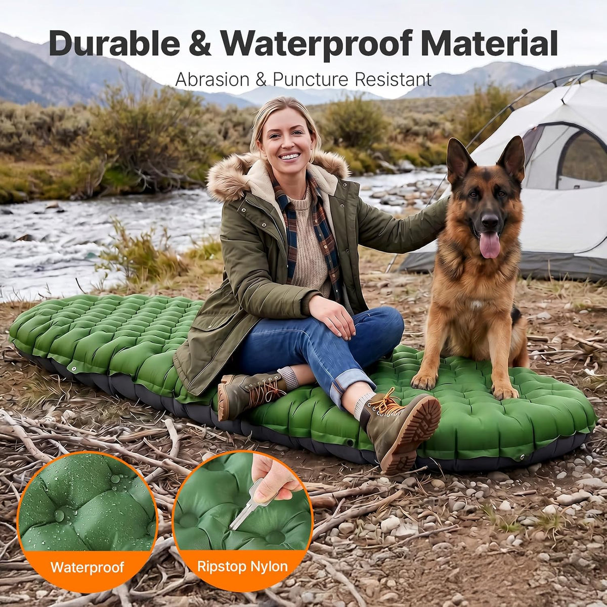OGERY Sleeping Pad for Camping, R-Value 9.0 Insulated Sleeping Pad