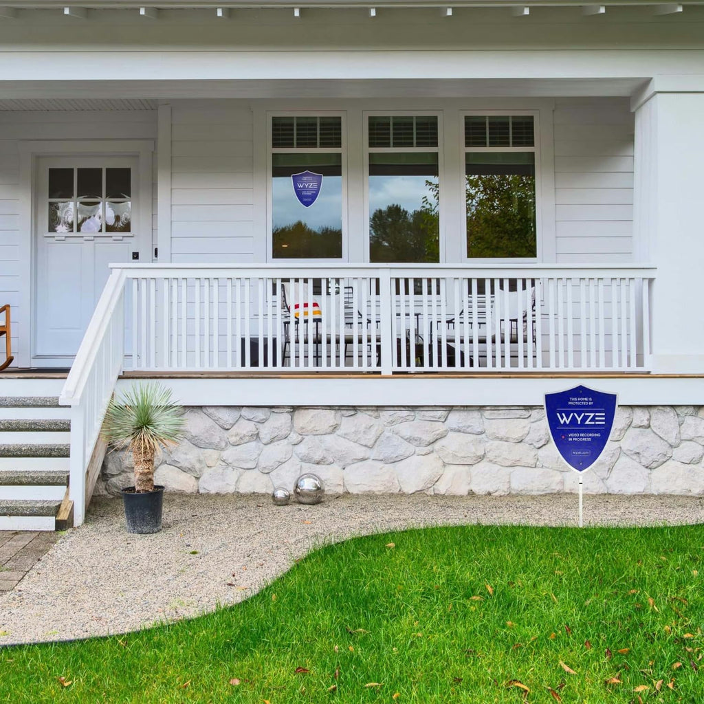 WYZE Cam Outdoor Starter Bundle v2 (Includes Base Station and 1 Cam) and Security Stickers, Battery Powered, 1080p HD, IP65 Rated, Color Night Vision