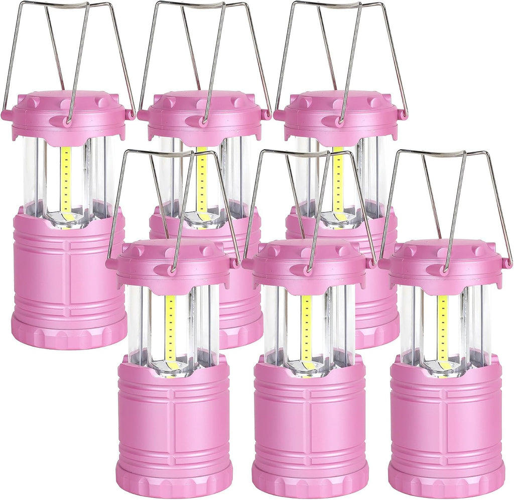 6-Pack Mini LED Pink Camping Lantern