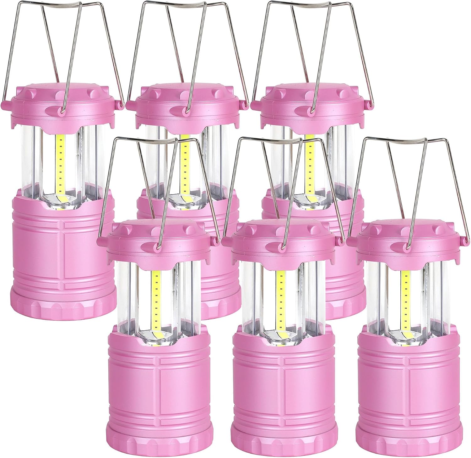 6-Pack Mini LED Pink Camping Lantern
