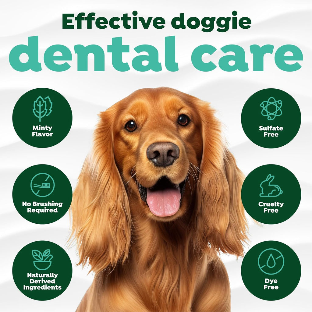 TropiClean Fresh Breath Dental Foam Spray for Dogs &amp; Cats | Quick Breath Freshener and Teeth Cleaning Solution | Made in The USA | 4.5oz.