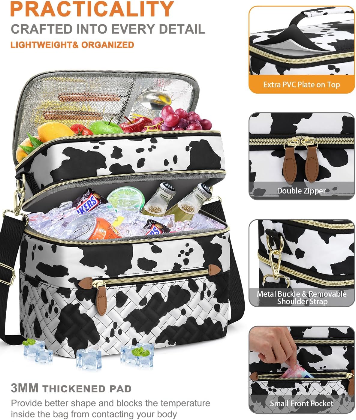 Capolo Lunch Bag for Women Men Insulated Lunch Tote Leakproof Lunchbox Bags