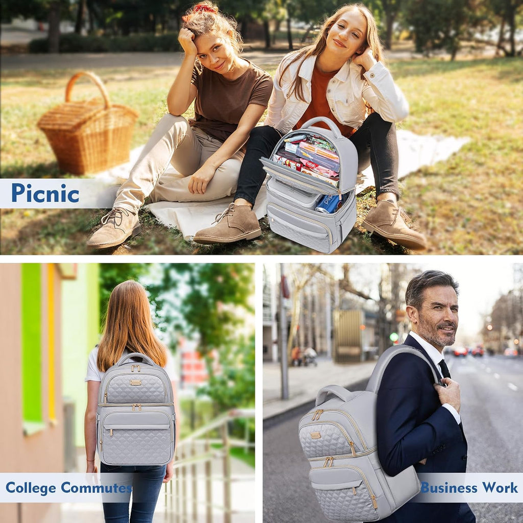 Backpack Cooler Lunch Box Backpack Double Decker Soft Cooler Bag