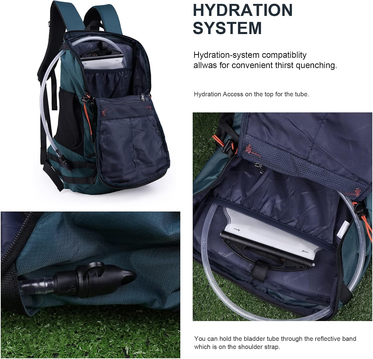 MOUNTAINTOP 35L Hiking Backpack, Lightweight Daypack with Rain Cover