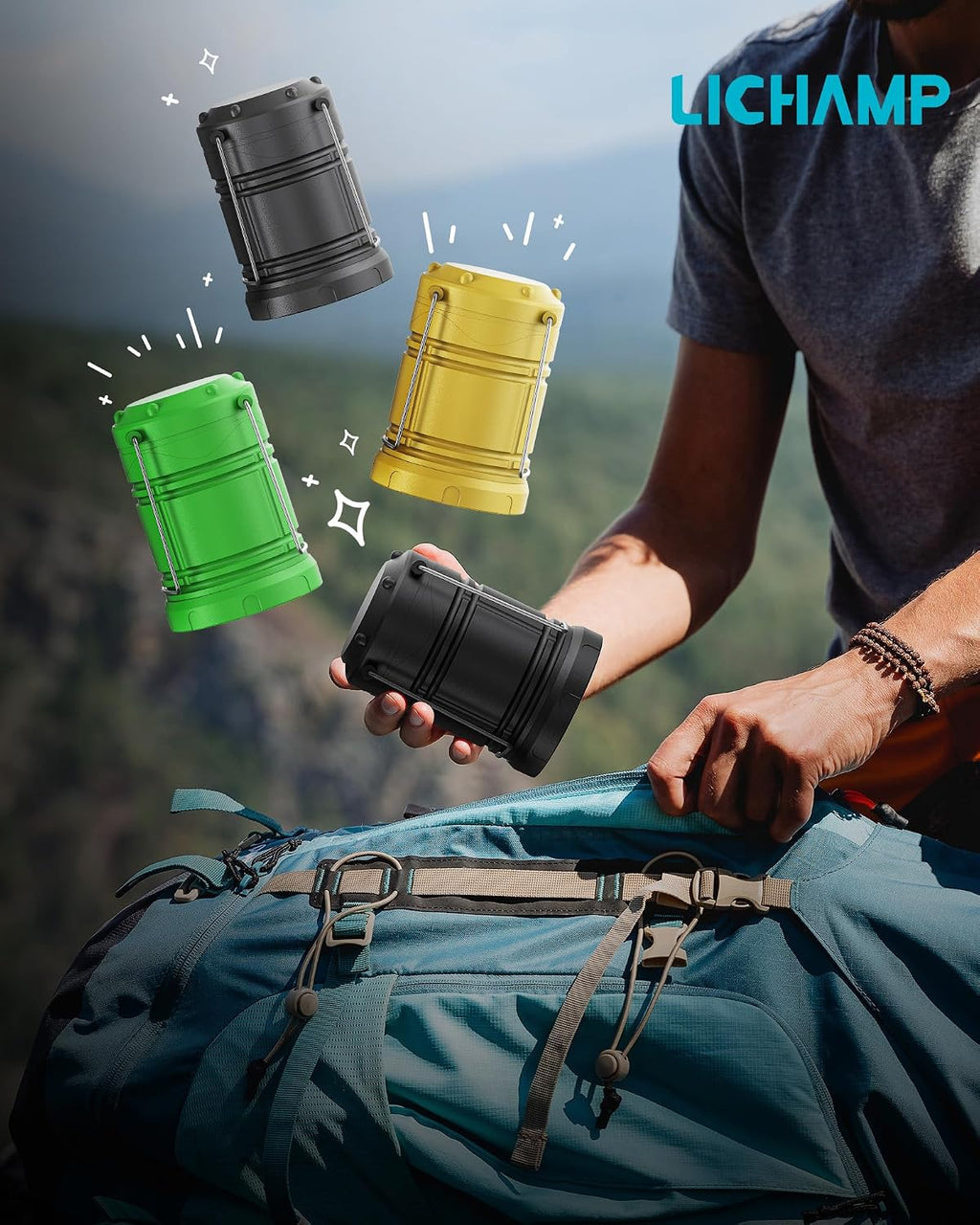 Lichamp 4 Pack LED Camping Lanterns, A4GY