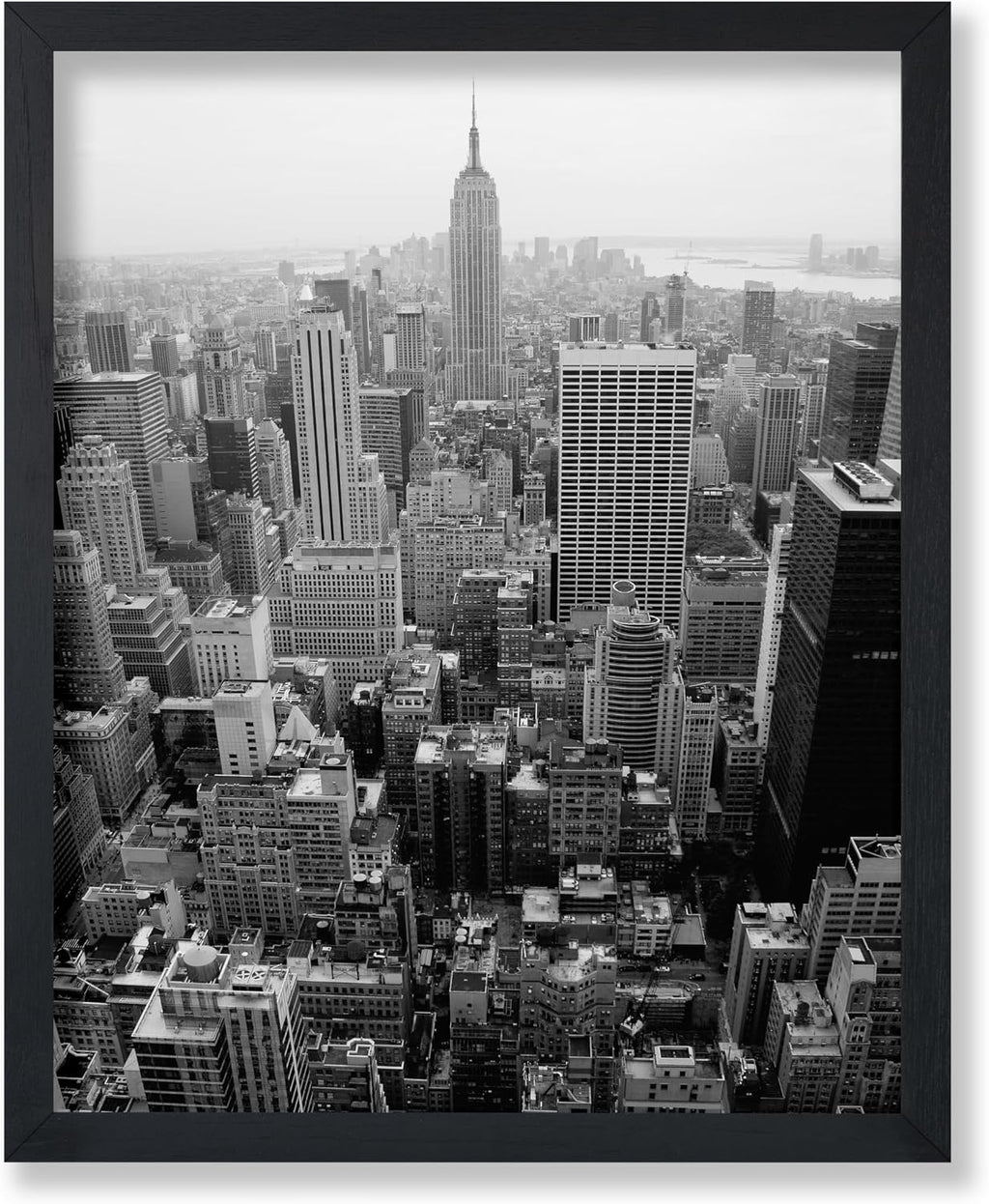 Monem Art Manhattan Print - New York City Poster - Black & White Photography Art - New York Skyline Art - NYC Wall Design - Living Room or Bedroom Wall Decor - 8x10 UNFRAMED Wall Art