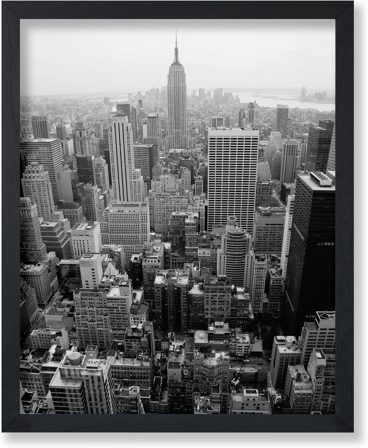 Monem Art Manhattan Print - New York City Poster - Black & White Photography Art - New York Skyline Art - NYC Wall Design - Living Room or Bedroom Wall Decor - 8x10 UNFRAMED Wall Art