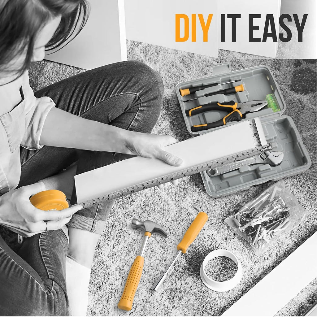 20 Pcs Basic Tool Kit, Compact Home Tool Set with Mini Tool Box, Ideal for Household Repairs, Office Maintenance, Simple DIY, General Tools User-friendly for Beginners, Women & Student(Yellow)