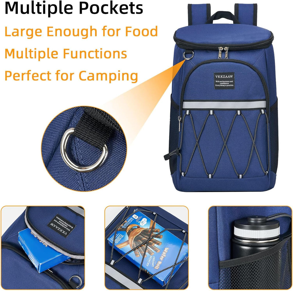 Backpack Cooler 42 Cans Insulated Leak Proof, Soft Lightweight Lunch Multifunctional Cooler Backpack Insulated Waterproof for Women Men