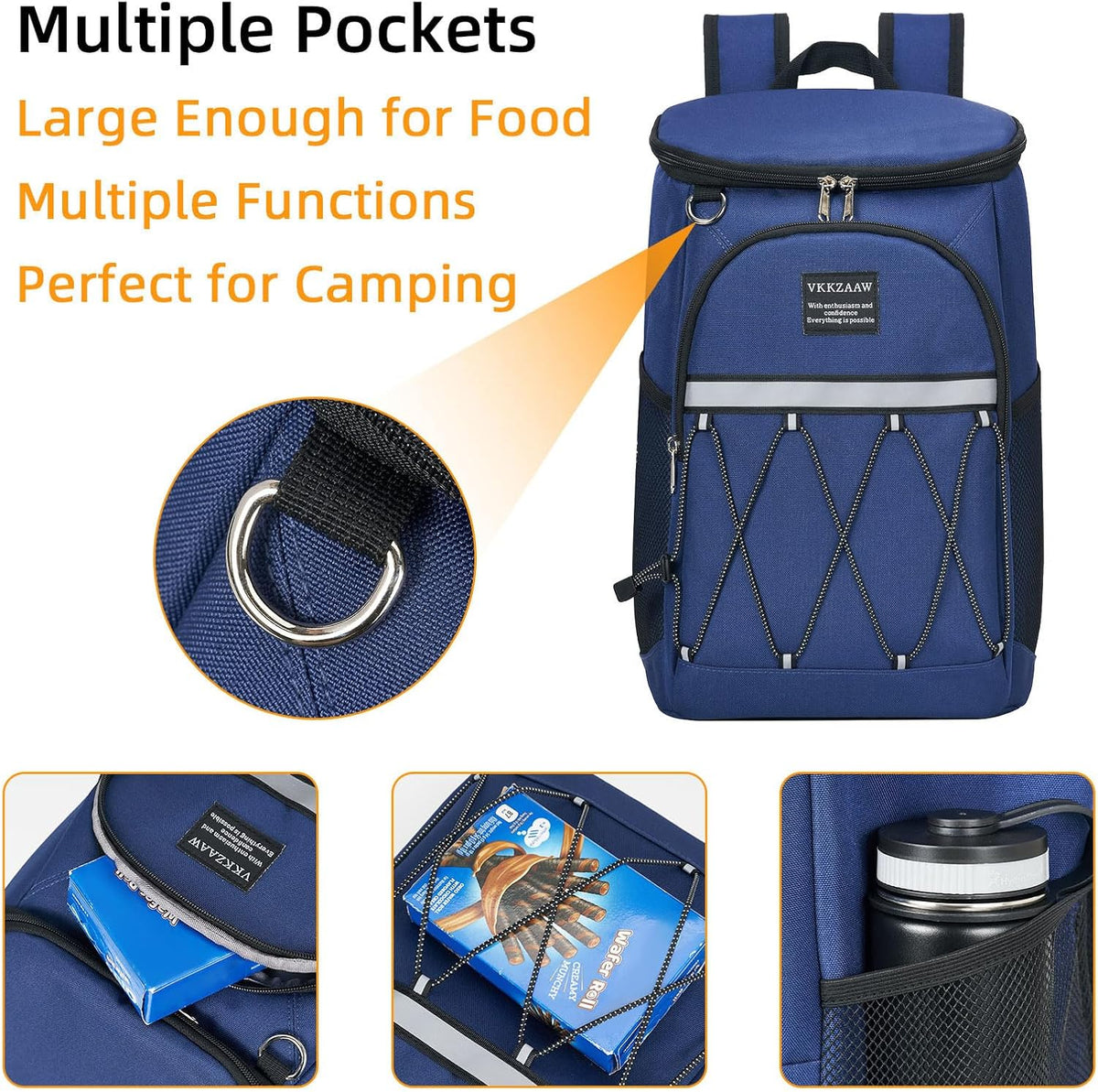 Backpack Cooler 42 Cans Insulated Leak Proof, Soft Lightweight Lunch Multifunctional Cooler Backpack Insulated Waterproof for Women Men