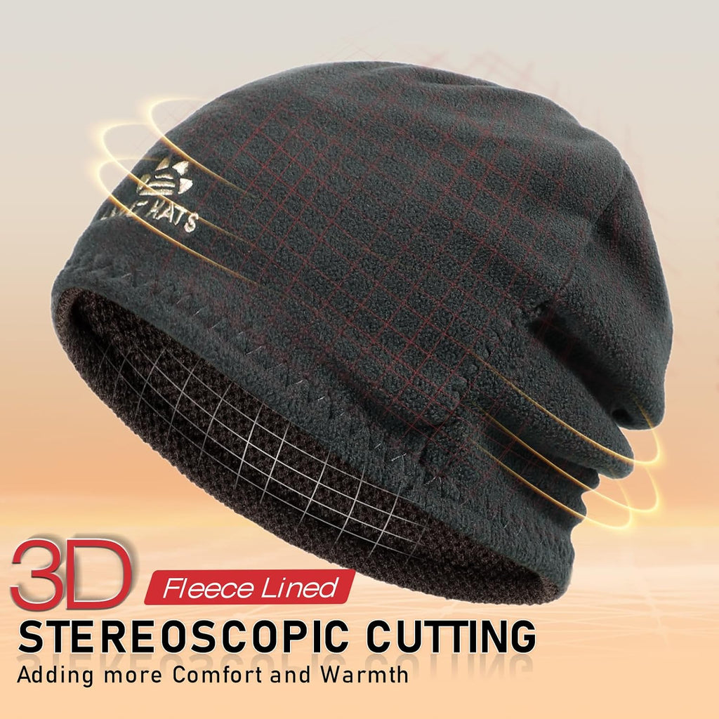 Lvaiz Winter Beanie for Men Women Warm Fleece Lined Reversible Skull Cap