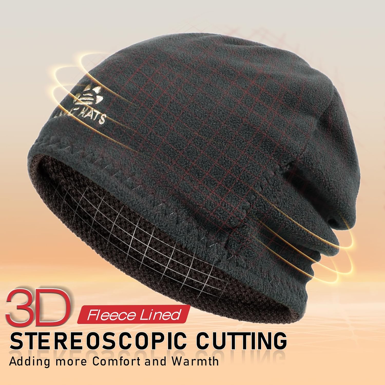 Lvaiz Winter Beanie for Men Women Warm Fleece Lined Reversible Skull Cap