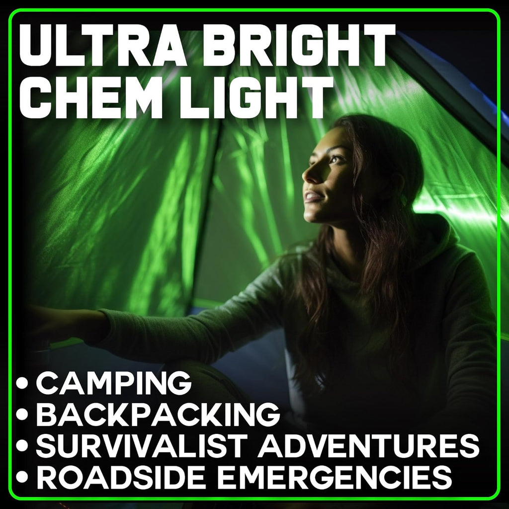 PartySticks Emergency Glow Sticks - 12 Ultra Bright Individually Wrapped Military Grade Chem Lights - 12 Hour Bulk Tactical Light Sticks for Survival Gear, Camping, and Power Outages