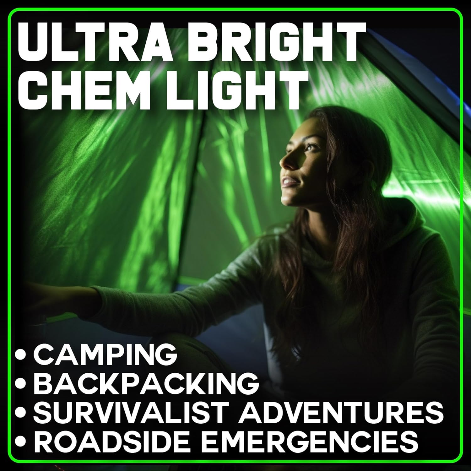 PartySticks Emergency Glow Sticks - 12 Ultra Bright Individually Wrapped Military Grade Chem Lights - 12 Hour Bulk Tactical Light Sticks for Survival Gear, Camping, and Power Outages