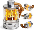 ZOOOBELIVES Vintage Aluminum Camping Lantern Light - Dimmable Warm Glow Lamp, Handcrafted Alloy, USB-C 72H Runtime, IPX4 Waterproof for Hiking, Backpacking & Glamping | LumiSummit