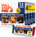 Pull Start Fire Starter, Pull String, No Matches, Lights Wet Wood, 12 Count