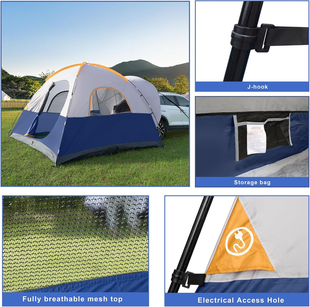 UNP SUV Dome Tent for Camping Outdoor 6 Person Car Camping Tent