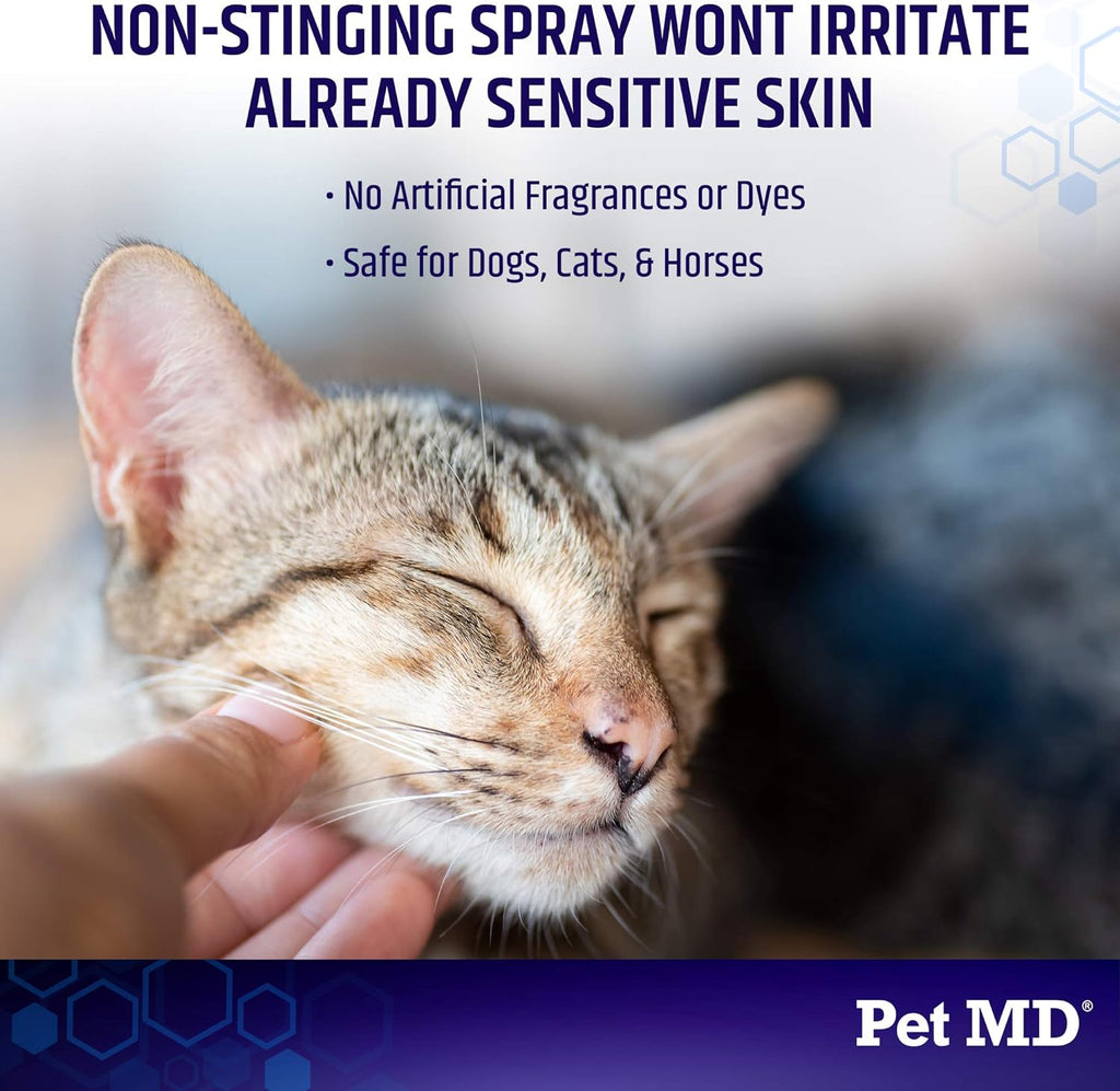 Pet MD Hydrocortisone Spray for Dogs, Cats, Horses - 4 oz | Itch Relief Spray &amp; Hot Spot Remedy for Dogs Irritated Dry Itchy Skin, Allergies, &amp; Other Topical Discomforts