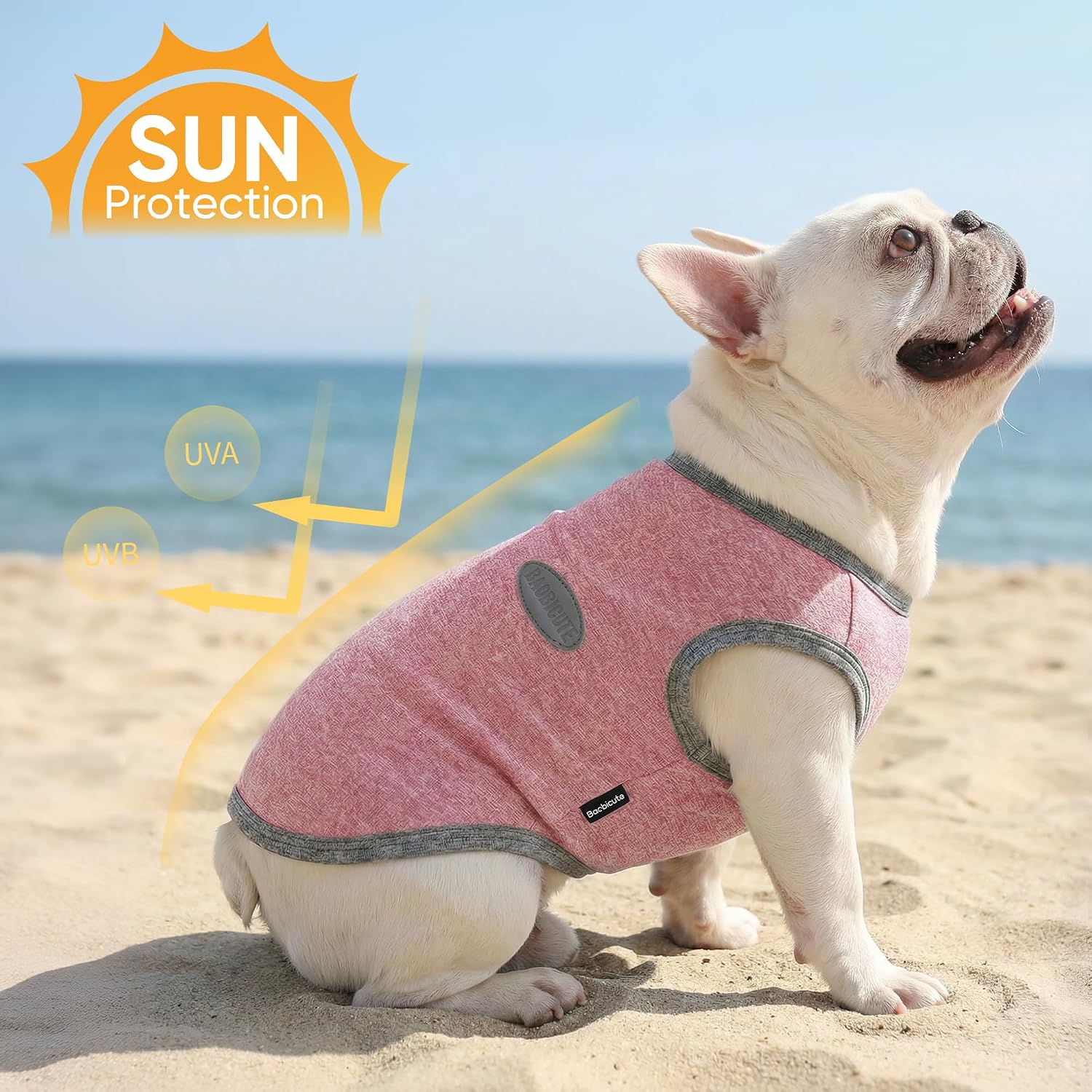 3 Pack Lightweight Sun Protection Dog Shirt Breathable Sleeveless Dog T Shirts Extra Soft Top Tank Dog Clothes for Outdoor Activities (Light Pink + Rose Pink + Peach Pink, XX-Small)