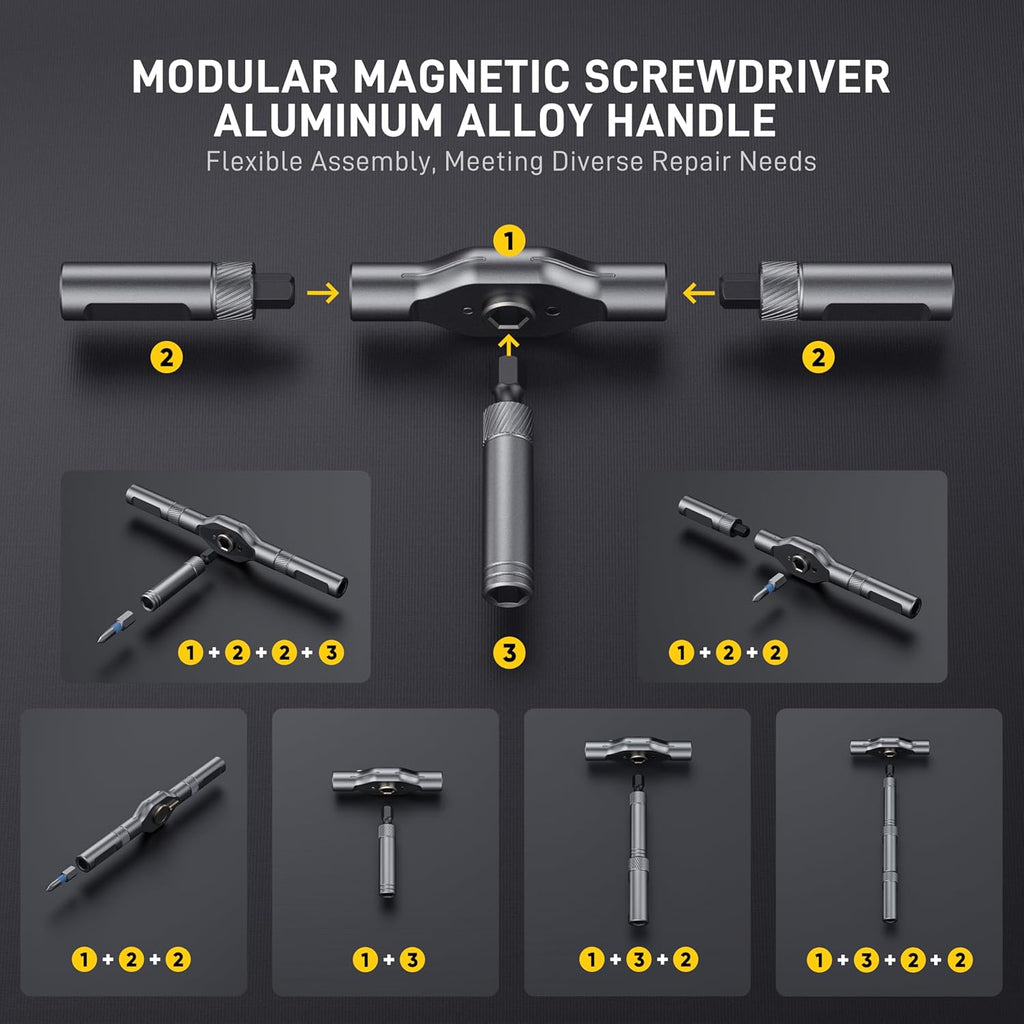 42 in 1 Magnetic Screwdriver Set, Multi Bit Ratcheting Screwdriver Set