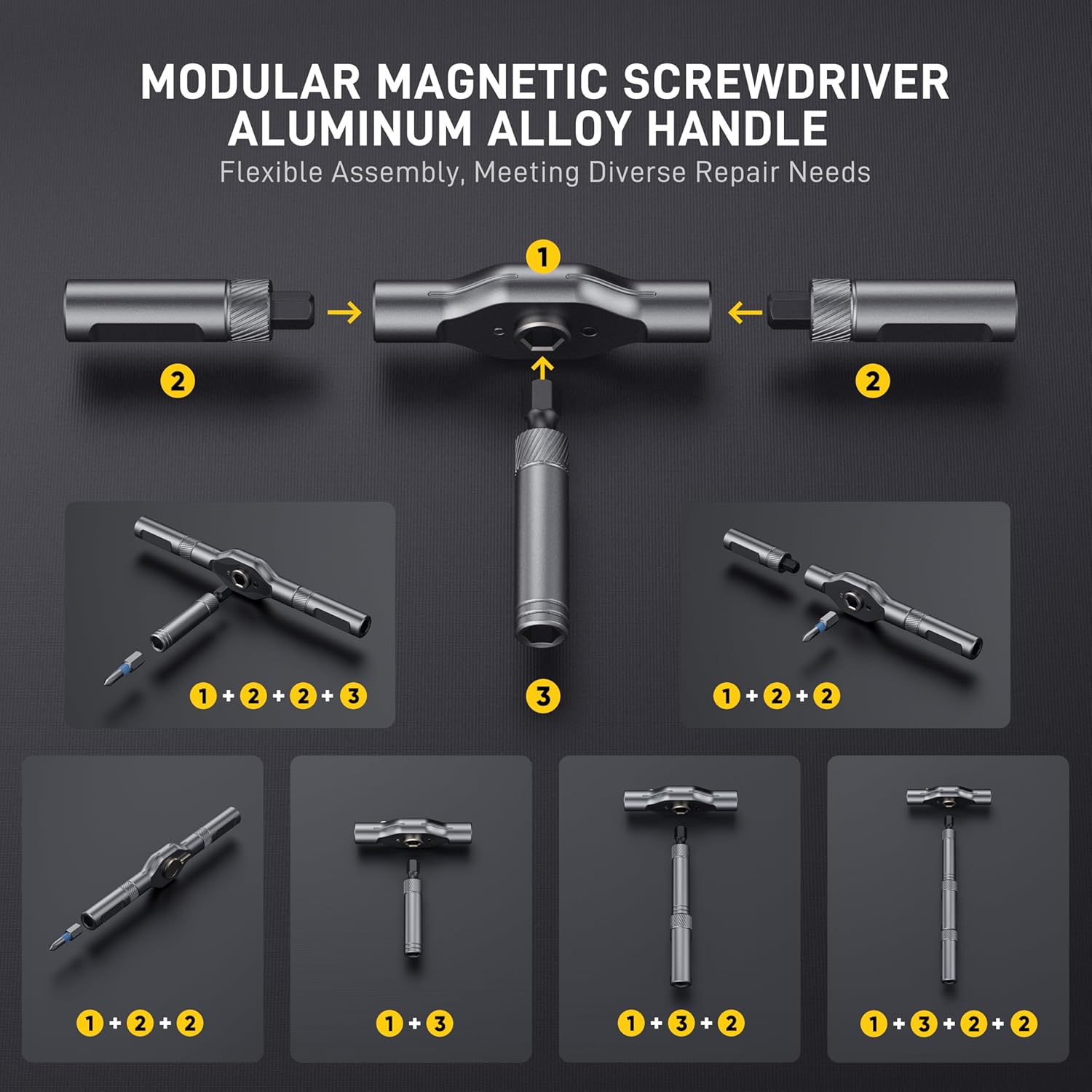 42 in 1 Magnetic Screwdriver Set, Multi Bit Ratcheting Screwdriver Set
