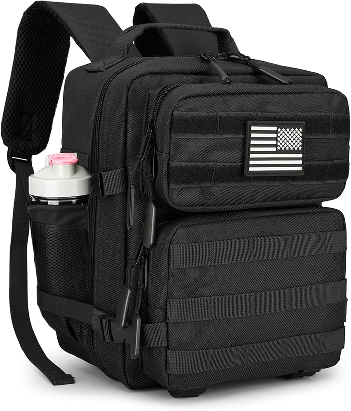 9L Mini Tactical Backpack for Men and Women, Tactical Backpack Small for Hiking, Small Tactical Bag（Black）