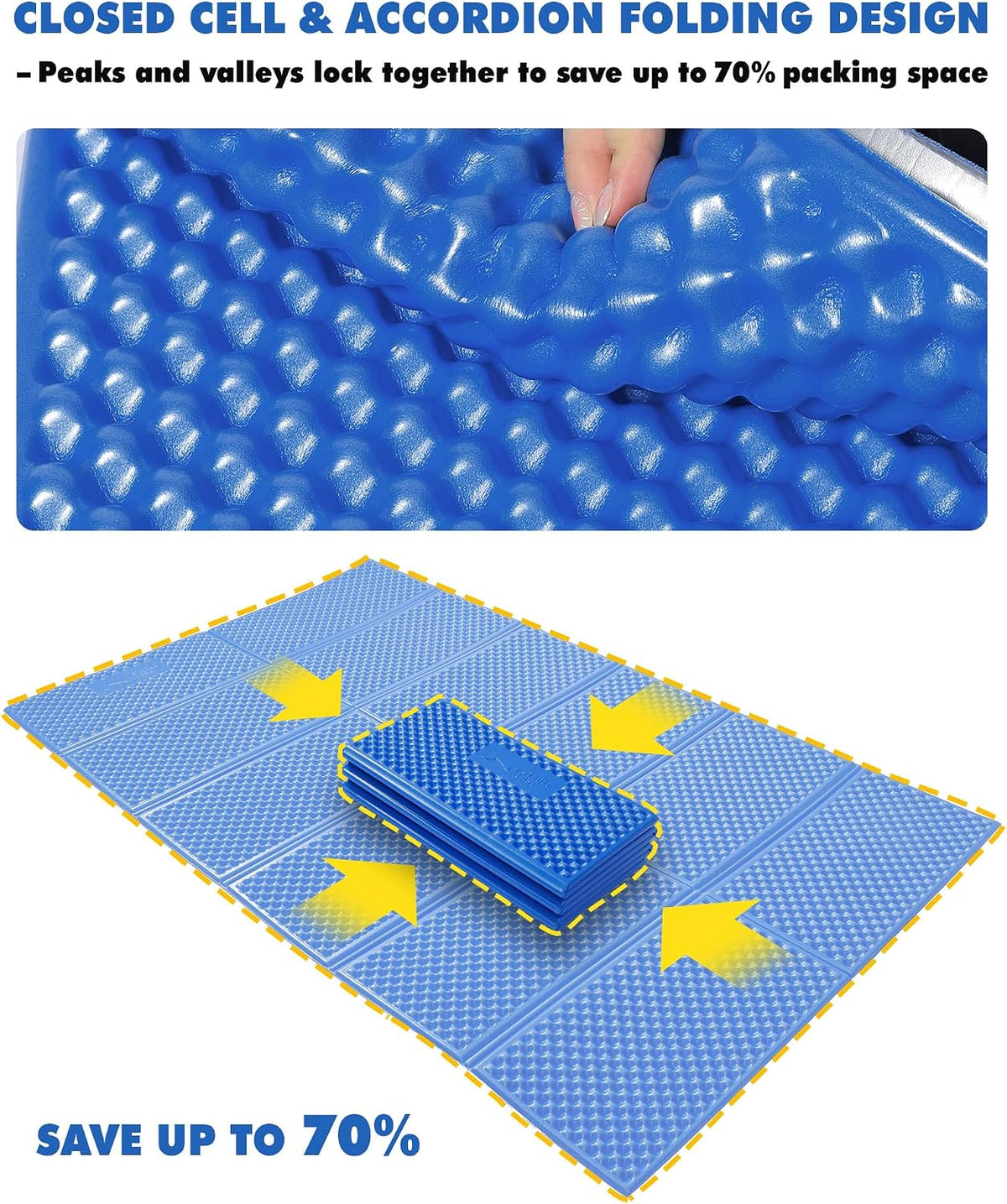 Camping Sleeping Pad, Lightweight Closed Cell Foam