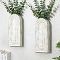 Handmade Wooden Wall Vases Set of 2 for Plants