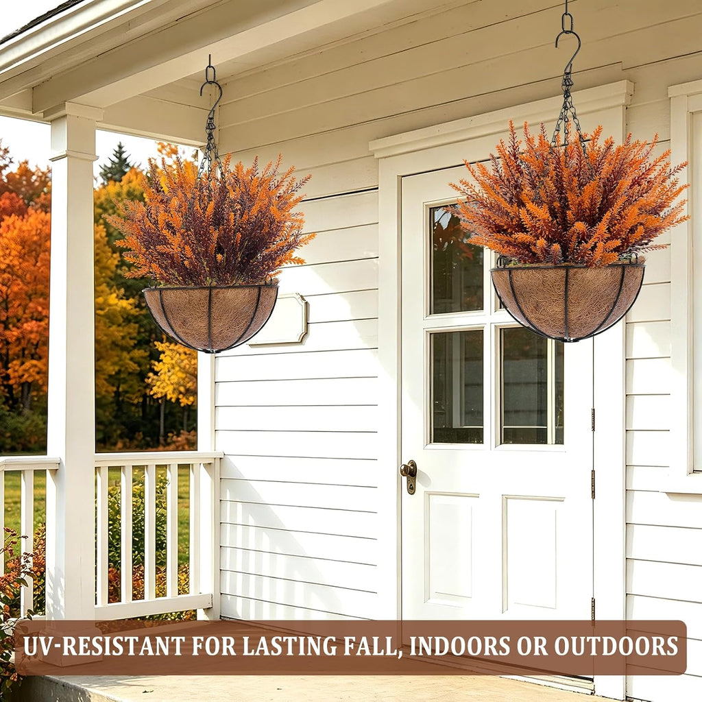 TURNMEON 10 Bundles Artificial Fall Flowers for Outdoors Fall Decorations