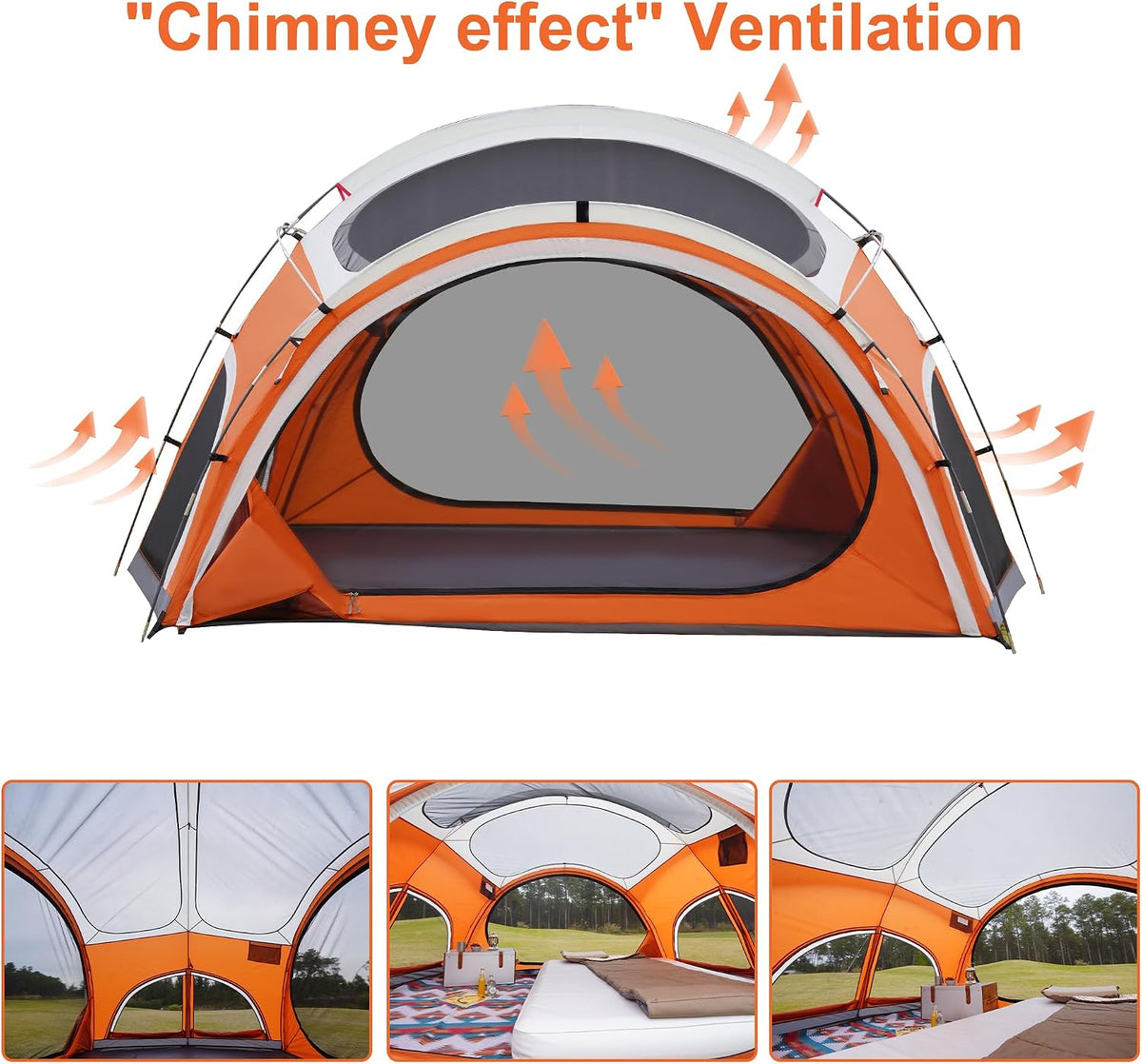Vidalido 3-4 Person Camping Tent Easy Setup with Mesh Screen