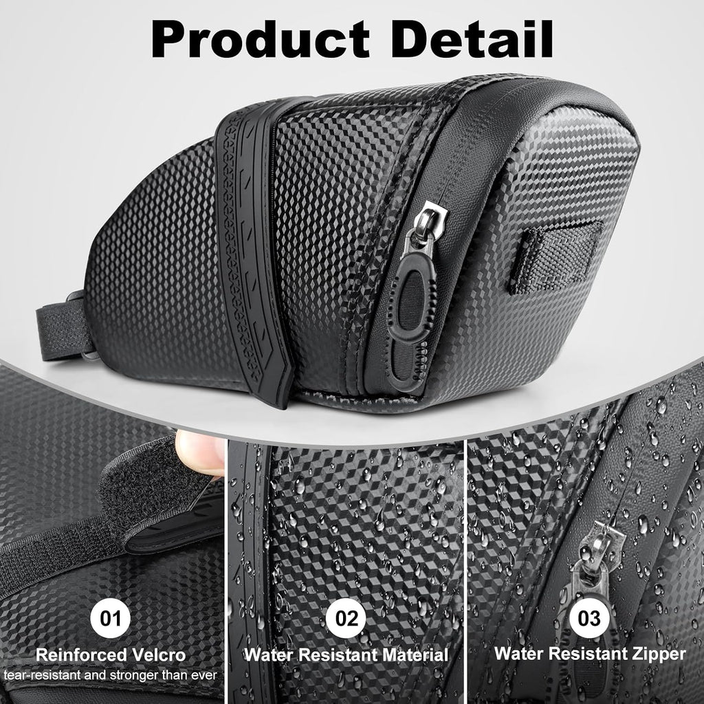 Large Capacity Bike Bicycle Under Seat Wedge Saddle Tail Bag