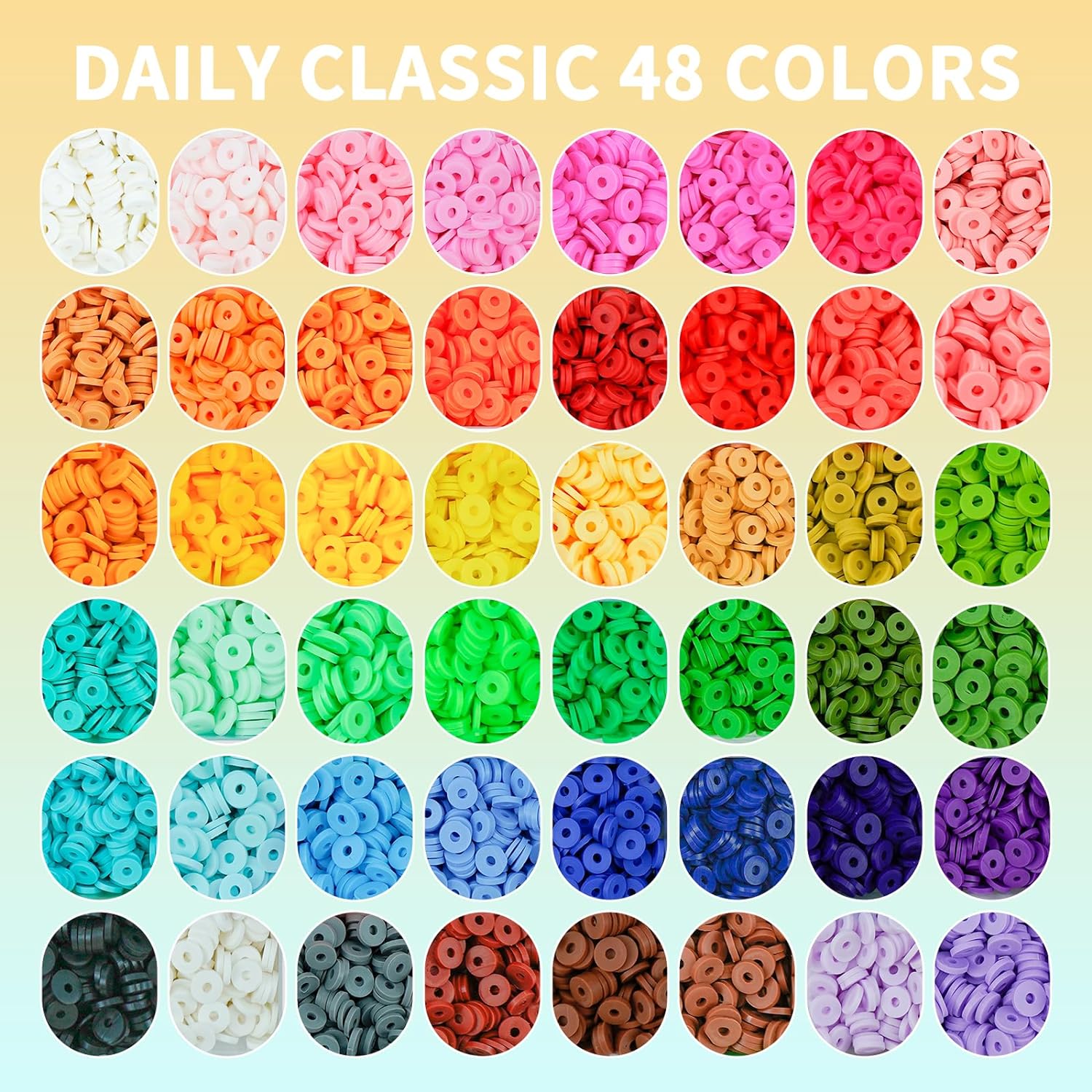 Friendship Bracelet Kit, 14,000pcs 48 Colors Bracelet Making Kit Clay Beads with Number Letter Bead Set Concert Merch Arts and Crafts Gifts for Kids Teen Girls Jewelry Making Supplies Bracelet Maker