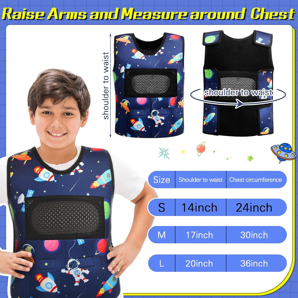 Janmercy Weighted Vest for Kids, Rocket, Small, Dark Blue