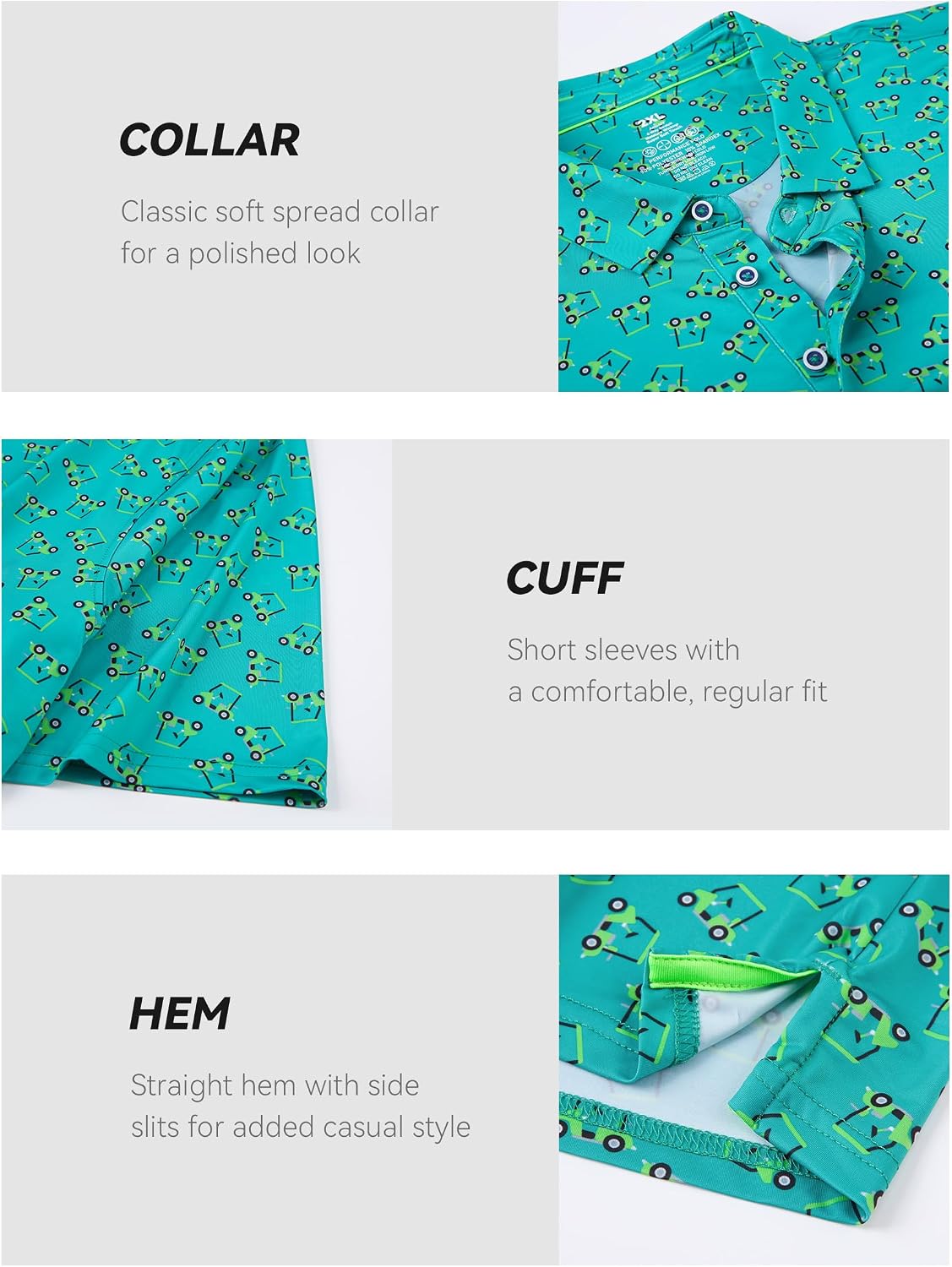 Esabel.C Golf Shirts for Men Moisture Wicking Dry Fit Short Sleeve Polo