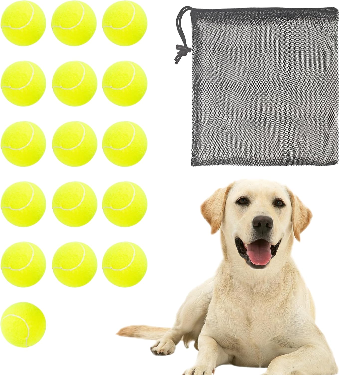 BESTHLS 2inch Pet Toy Tennis Ball for Puppy Fetching Exercise & Training
