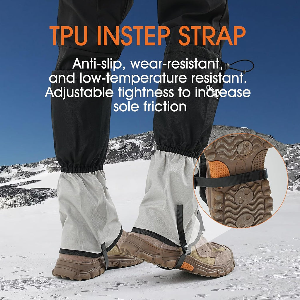 Waterproof Hiking Gaiters, Outdoor Snow Boot Gaiters