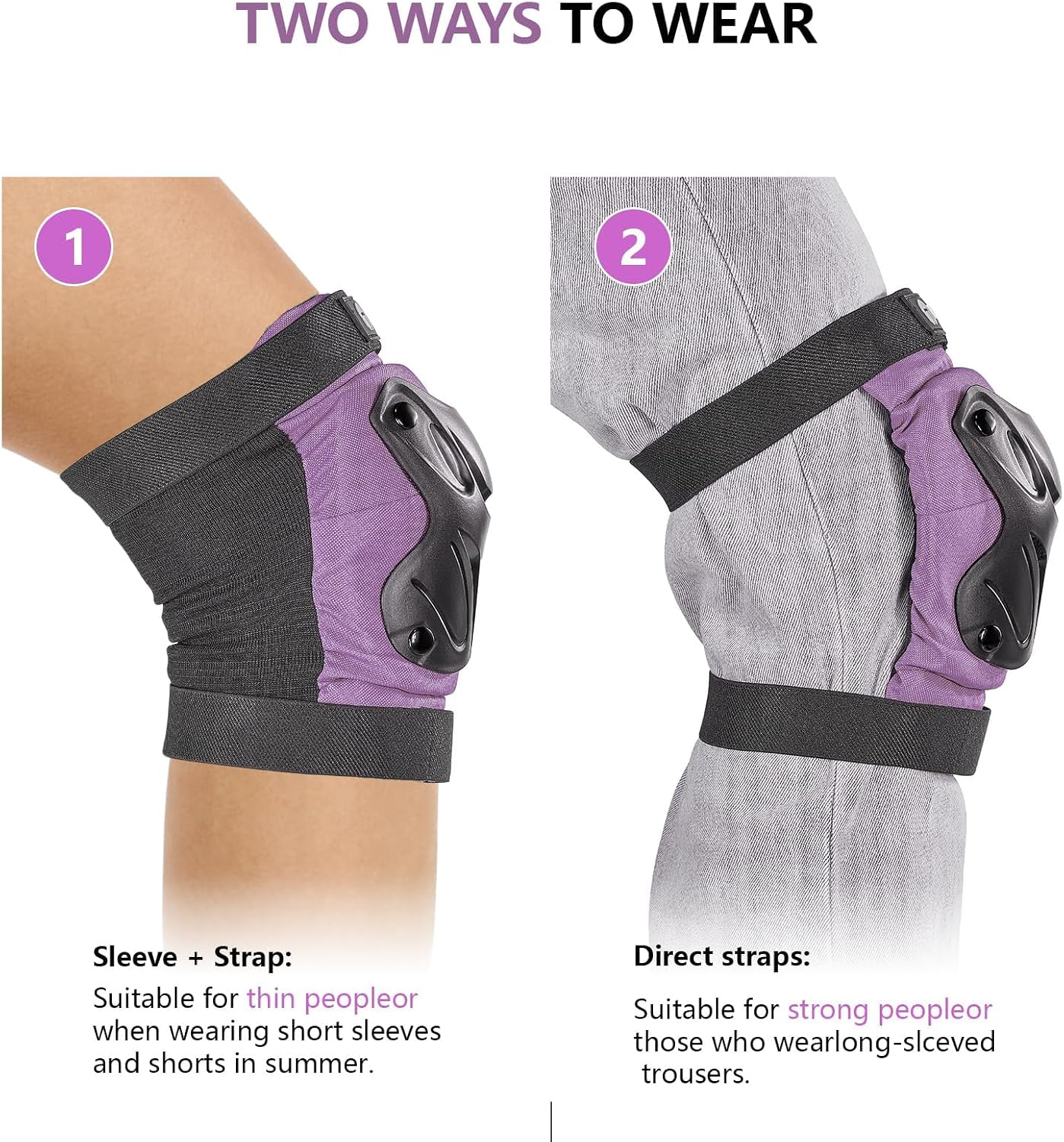Tanden Skating Protective Gear Knee and Elbow Pads Wrist Guards for Roller Skating Skateboarding, Skate Pads Adult Knee Pads
